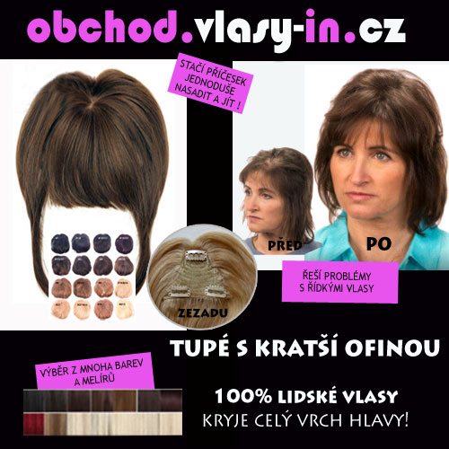 Tupé s ofinkou z lidských vlasů Tupé s ofinkou z lidských vlasů