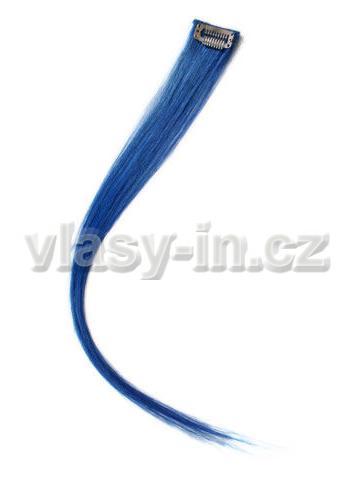 Melírovací clip in pramen - délka 20cm - modrá (#blue)