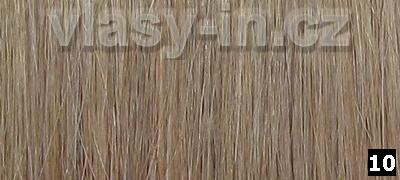 Prodlužování vlasů vzorník - barva 10 - zlatavě hnědá